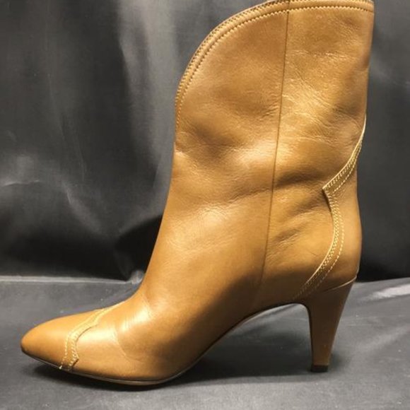 Isabel Marant Leather Pointed Toe Cowboy Boots - Picture 6 of 12